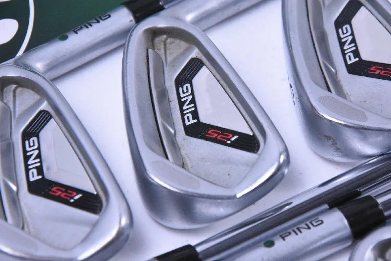 Ping i25 Irons / 4-PW / Green Dot / Stiff Flex Ping AWT 2.0 Shafts