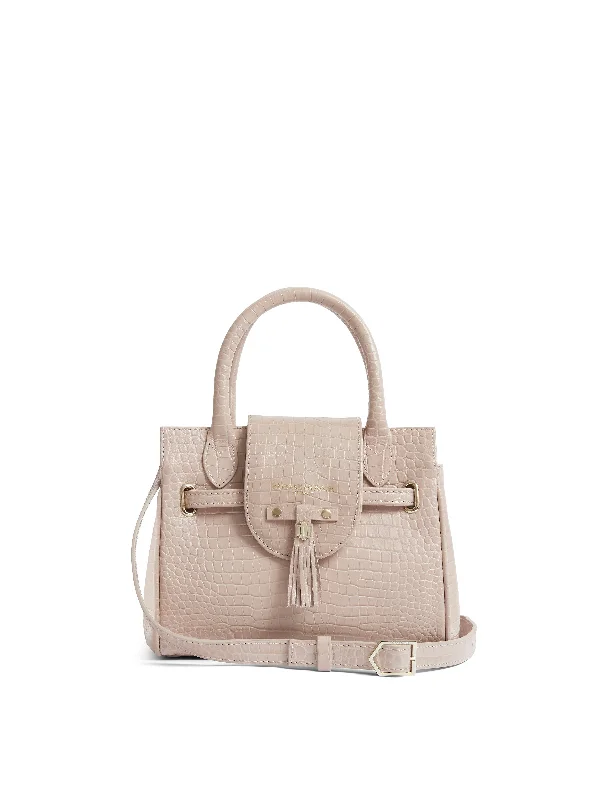 Mini Windsor Handbag - Blush Croc