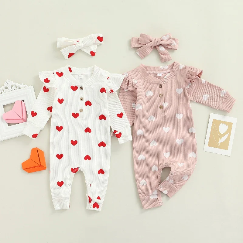 Newborn Heart Print PJs