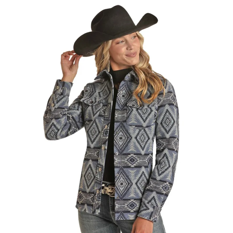 Rock & Roll Women's Aztec Wool Shacket