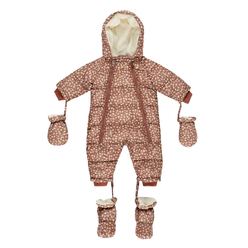 Snow Puffer Suit - Rosette - Brick