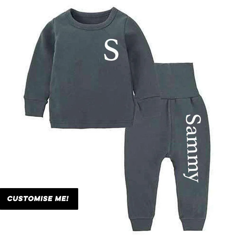 Essex Personalised Initial & Name Pant Tracksuit Set (3m-12 Years) (MRK X)