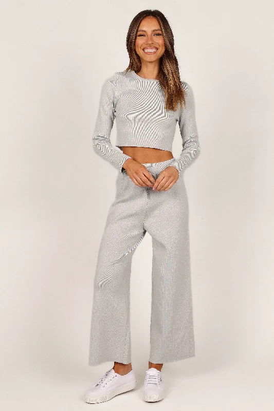 Ayers Long Sleeve Set - Grey