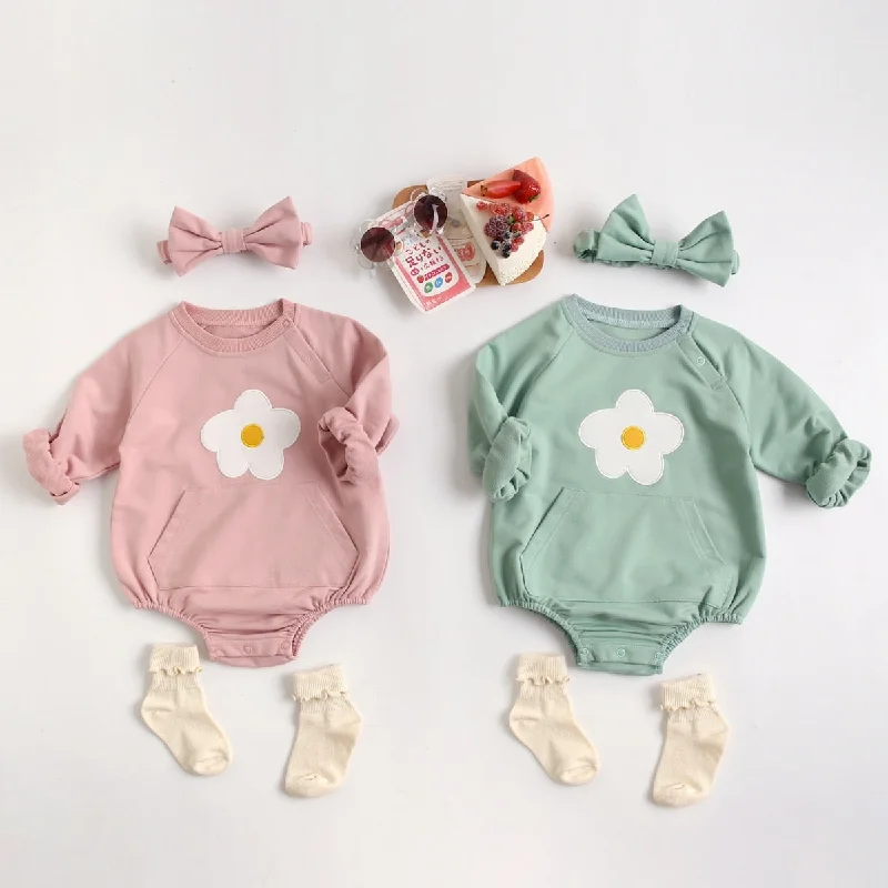 Cute Long Sleeve Bodysuit with Headband