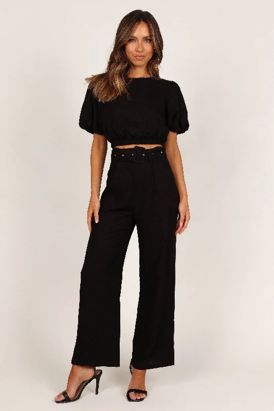 Blakely Pant Two Piece Set - Black