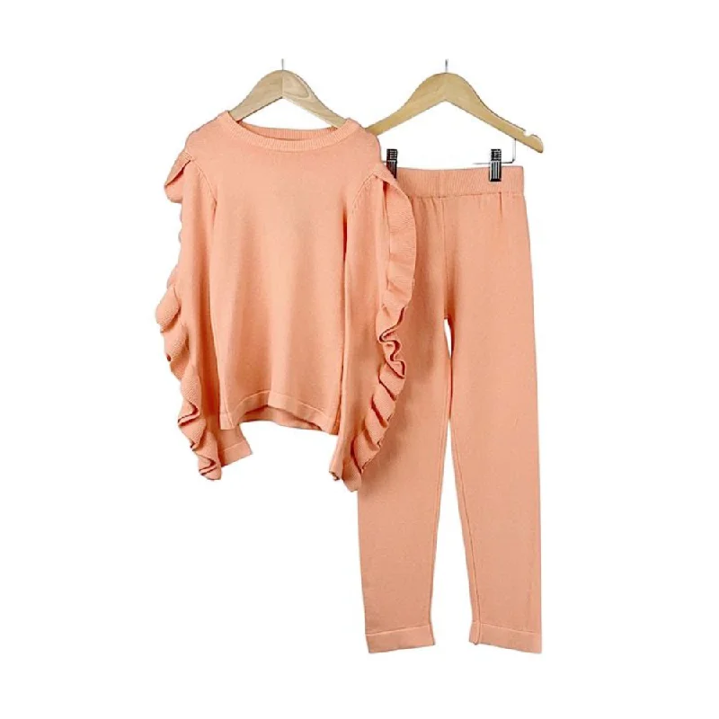 Little Luxe LDN Ruffle Frill Co-Ord Set- Orange