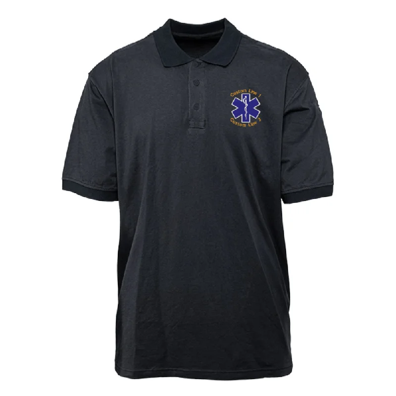 Customized Game Sportswear Cotton Tactical Polo with Star of Life Embroidery