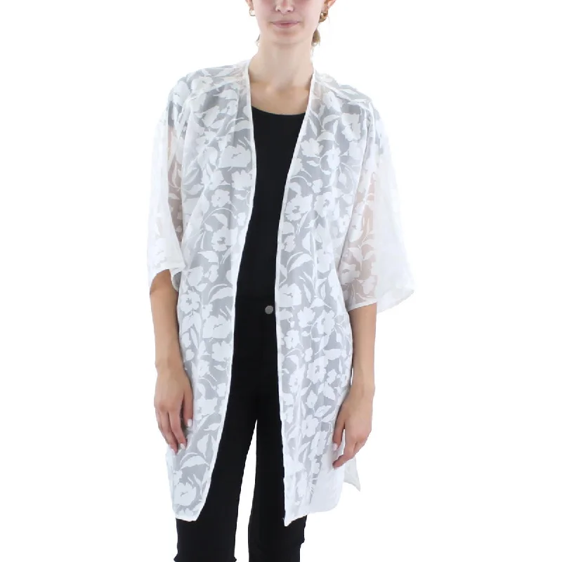 Womens Oversized Side Slit Cardigan Sweater