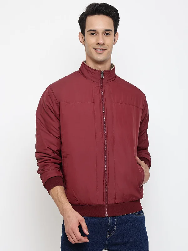 Men Maroon Jacket