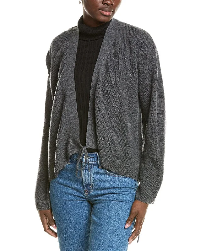 Brodie Cashmere Wool & Cashmere-Blend Ribbed Wrap Cardigan