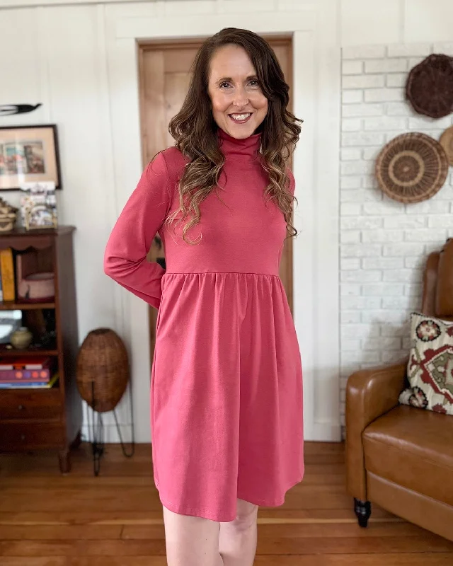 HELENE doubleknit dress in Soft Hibiscus