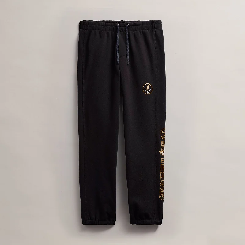 Men's Grateful Dead Skull Sweatpant - Black/Cadmium