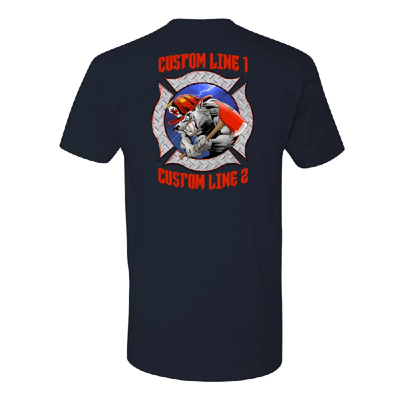 Customized Wolf Fire Station Premium T-Shirt