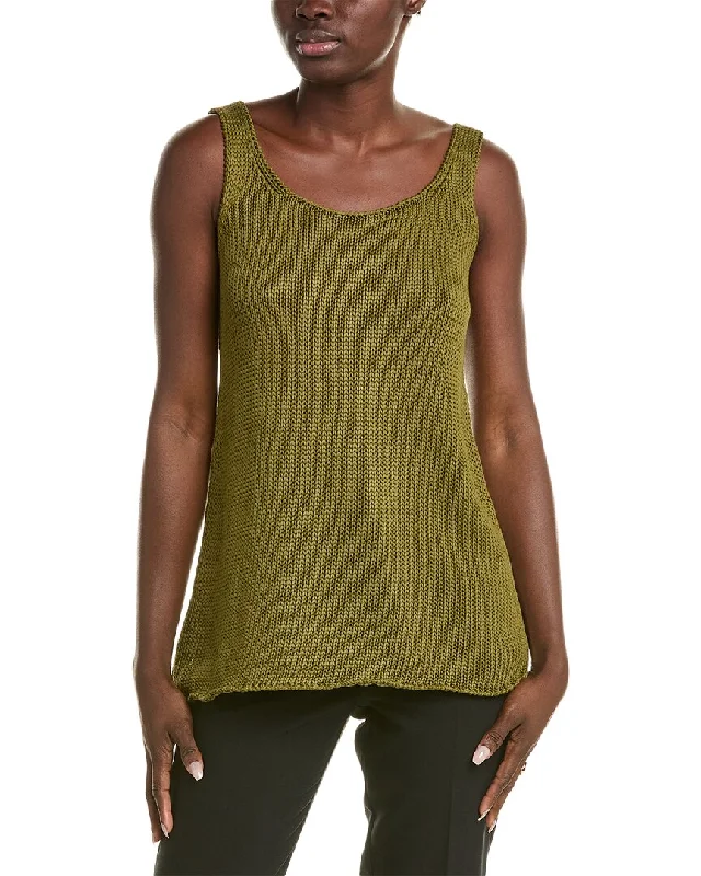 Lafayette 148 New York Loose Knit Silk-Blend Sweater Tank