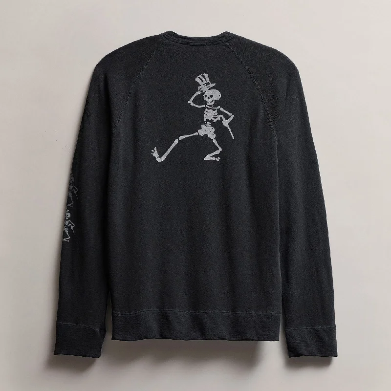 Men's Grateful Dead Dancing Skeleton Sweatshirt - Carbon Pigment