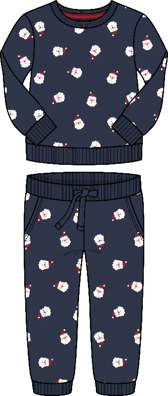 2 Piece Boys Santa Sweatshirt & Sweatpants