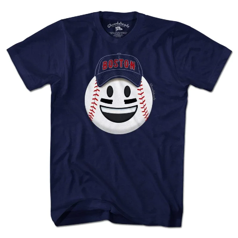 Boston Smiley Baseball Face T-Shirt