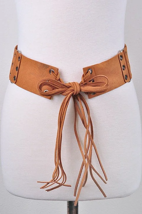 Suede Fringe Belt