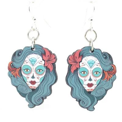 La Calavere Catrina Wood Earrings