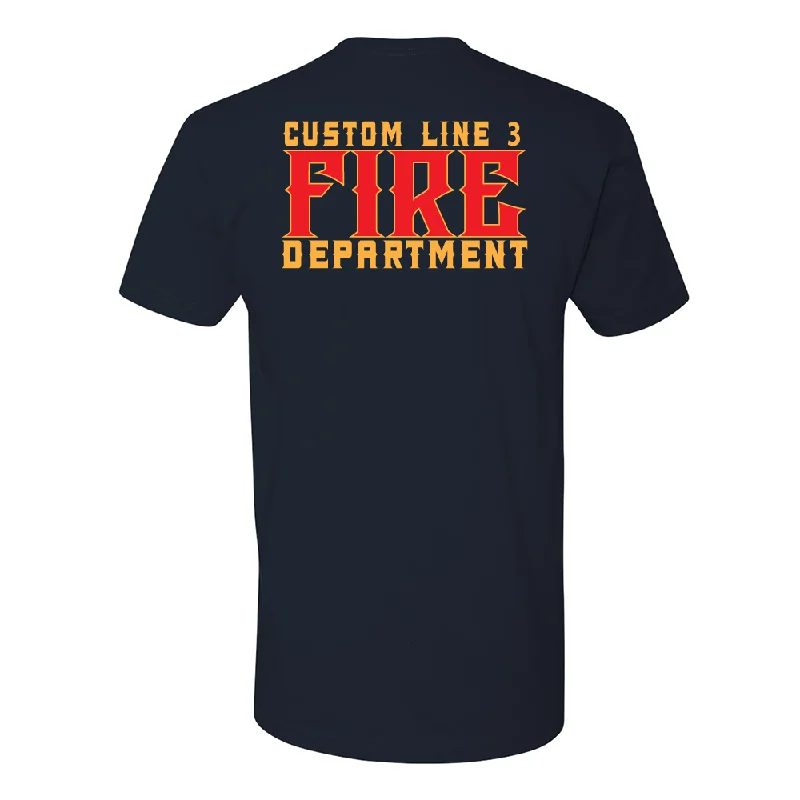 Customized Red & Yellow Fire Dept Duty Premium T-Shirt