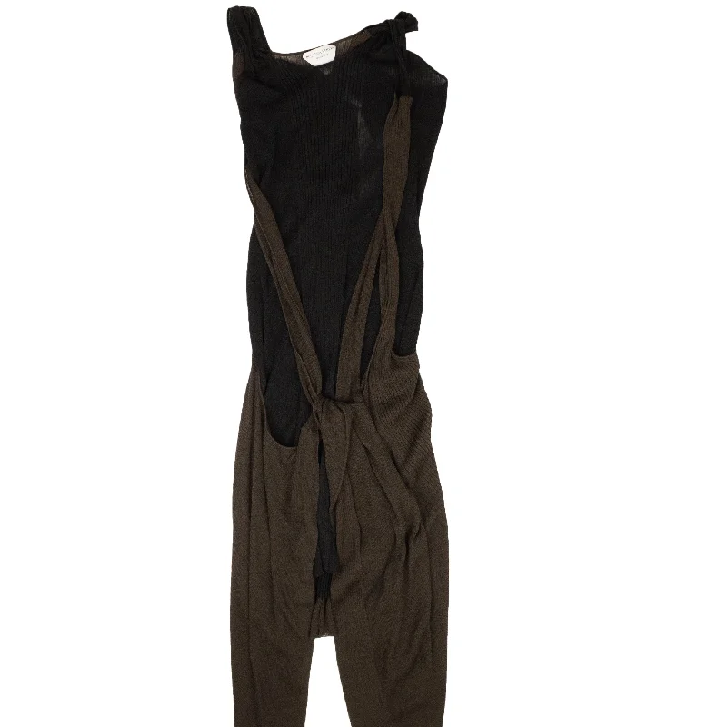 BOTTEGA VENETA Brown & Black Two Tone Rib Sweater Dress