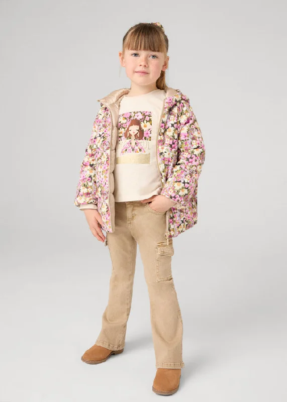 Girls Cargo Flared Jeans