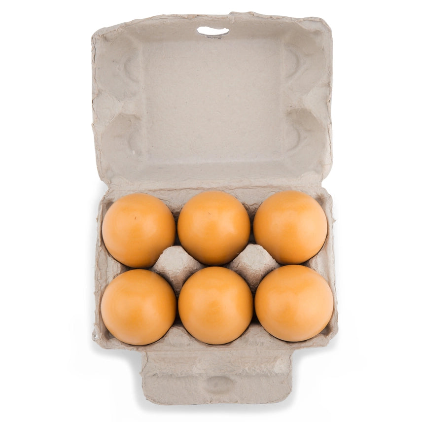 Wooden Eggs In A Carton