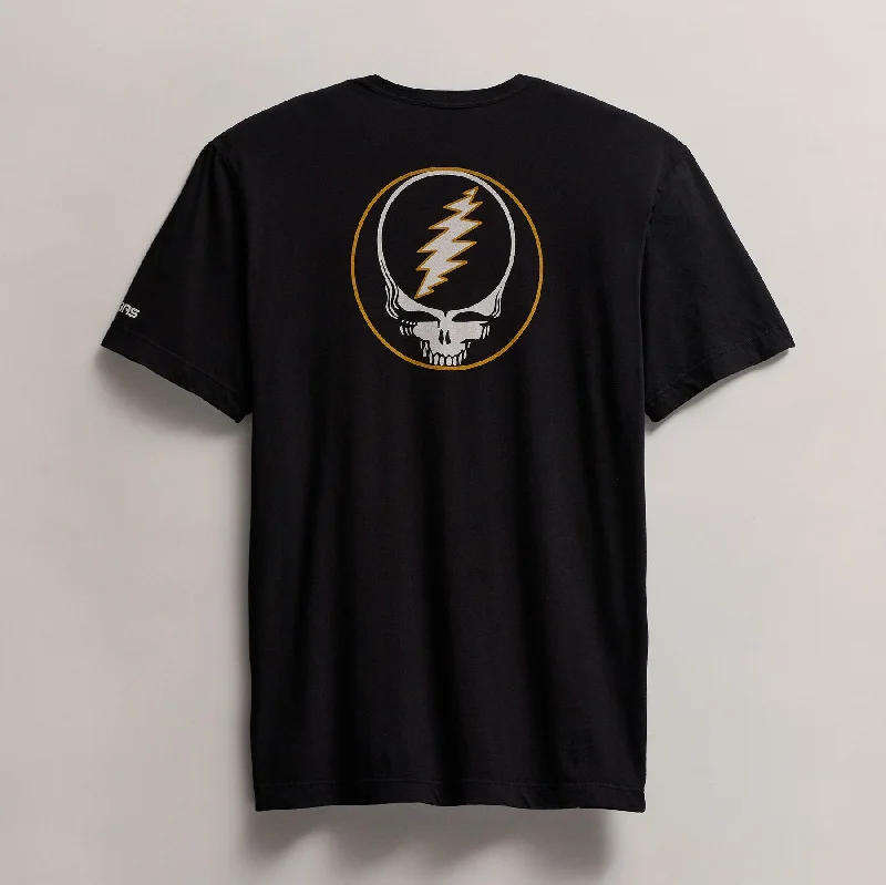 Men's Grateful Dead Lightning Bolt Short Sleeve Tee - Black/Cadmium