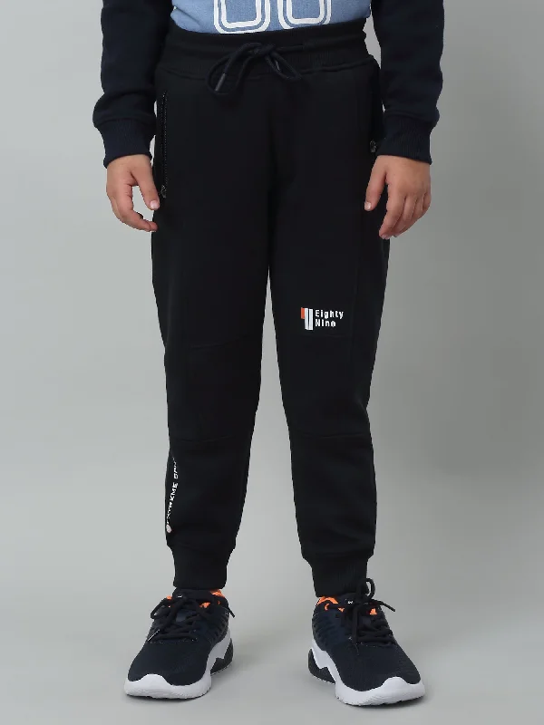 Boys Casual Navy Blue Track Pants