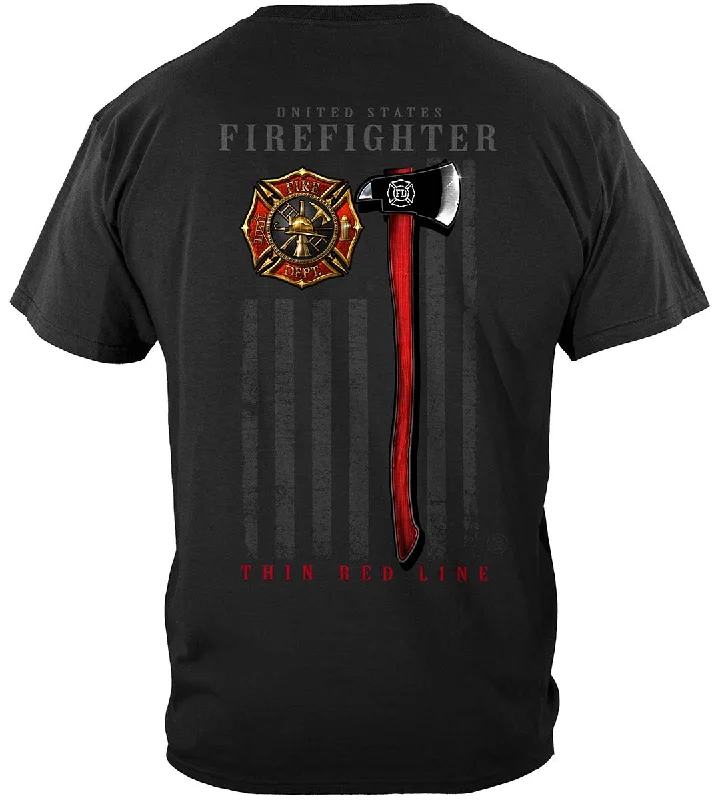 Firefighter Patriotic Flag Axe Classic T-Shirt