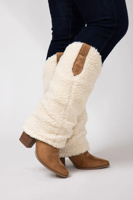 Soda Rely Shearling Tall Boots for Women in Beige | RELY-S BEIGE