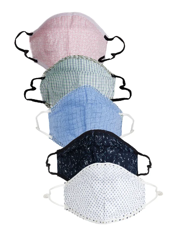 Unisex Mix -Assorted colors Basic  Mask -Pack of Two