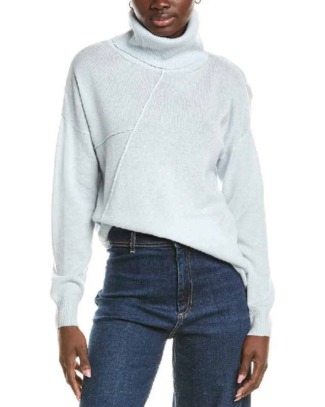 Brodie Cashmere Wool & Cashmere-Blend Asymmetrical Mock Neck Jumper