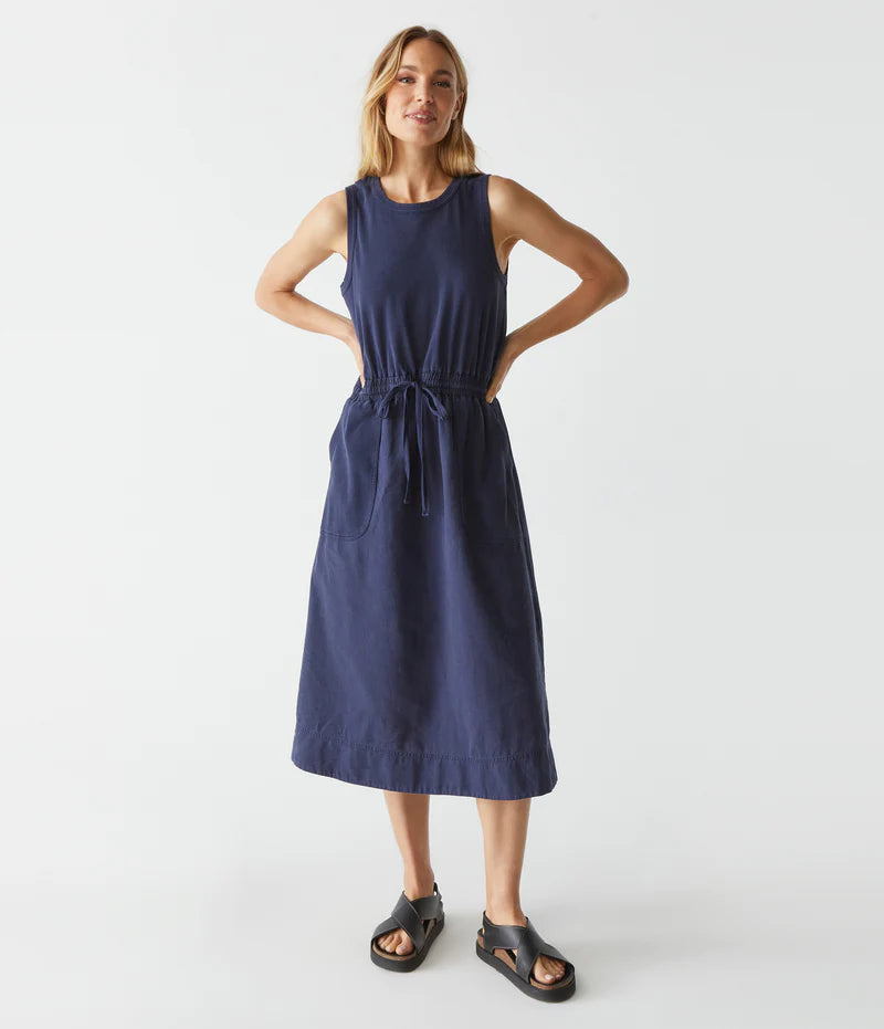 Wilhelmina Rib Mixed Maxi Dress