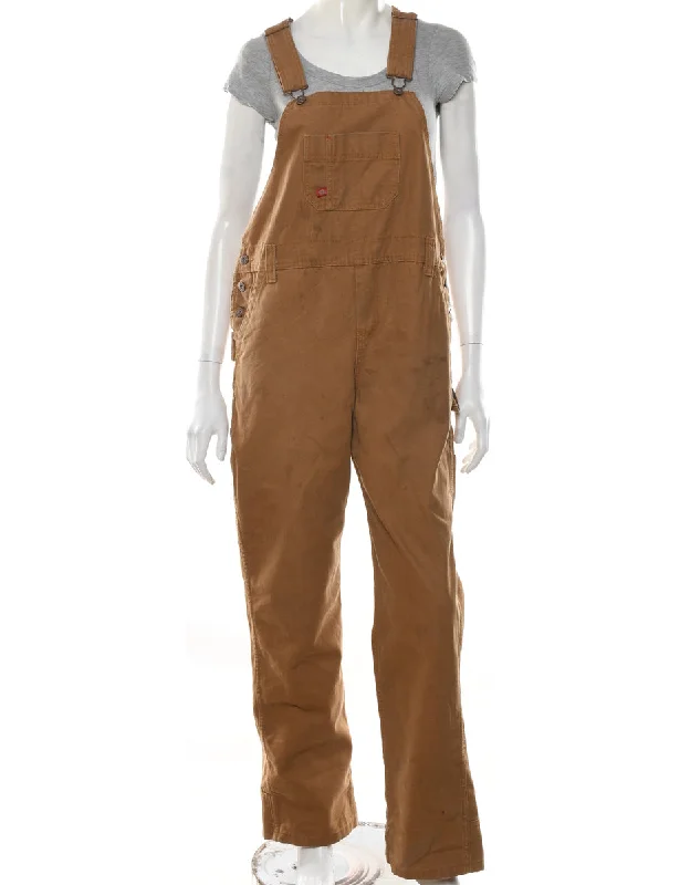 Brown Dickies Classic Workwear Dungarees - W40 L31