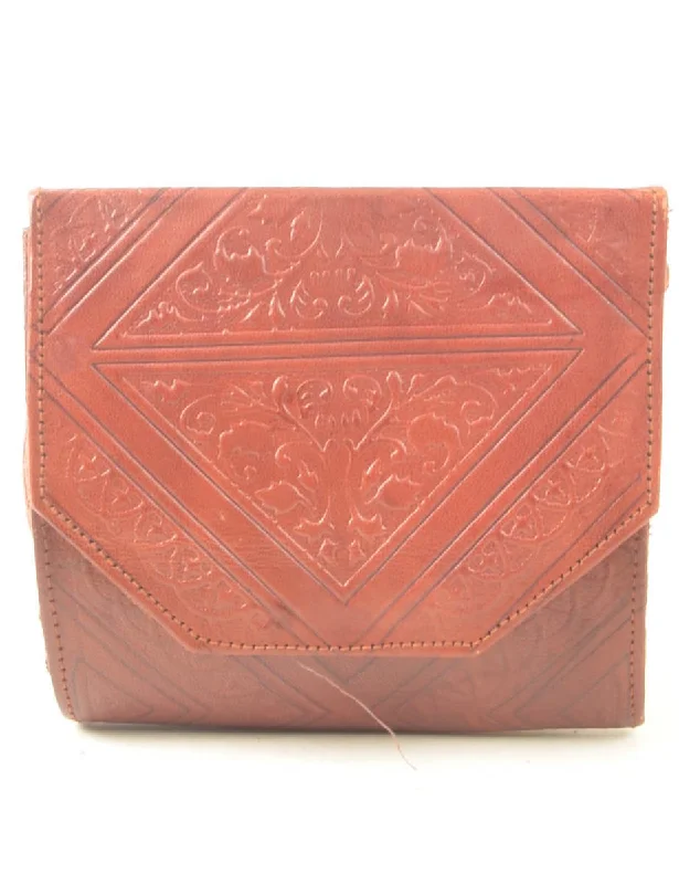 Leather Cross Body Embossed Bag - S