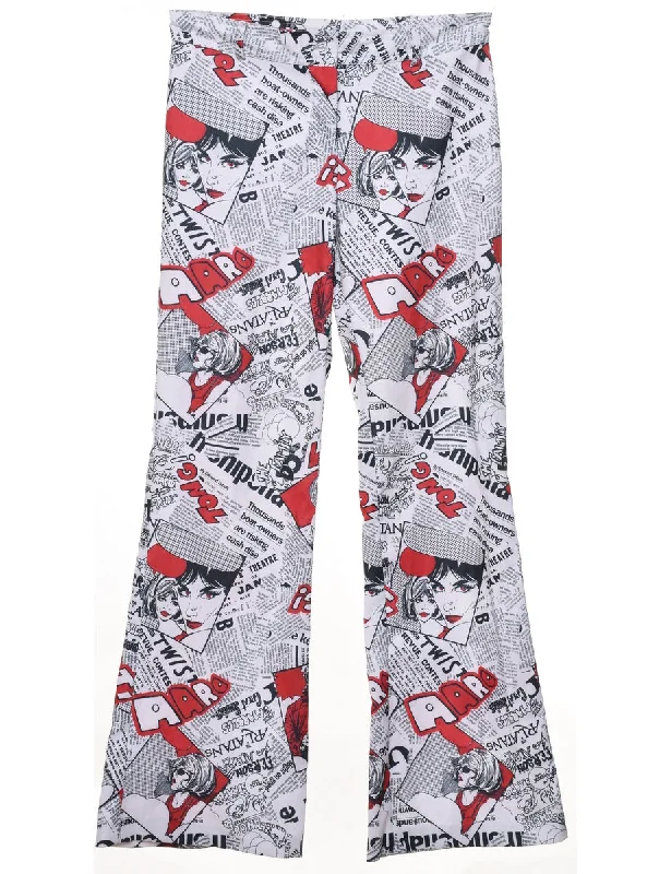 Novelty Print Trousers - W30 L32