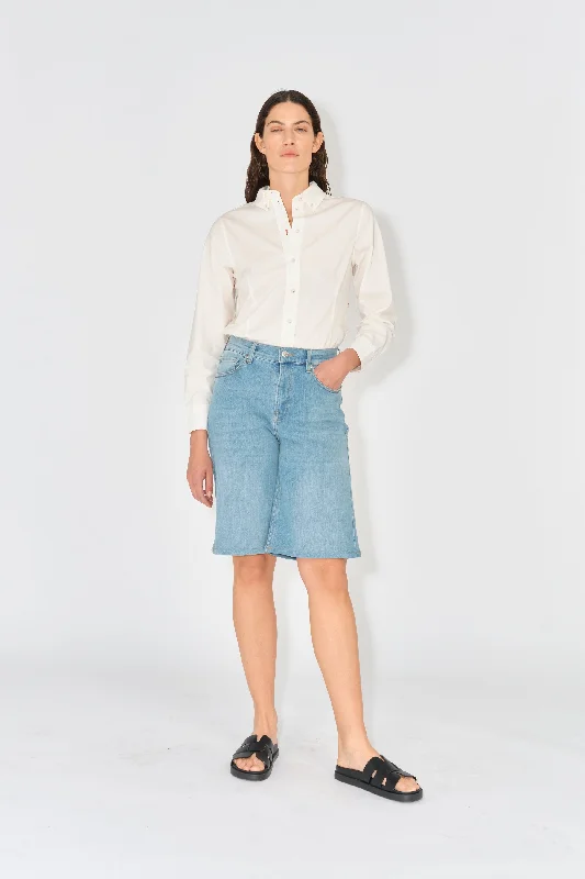 TRW-Kersee Shorts wash Bleached Prato - Denim Blue