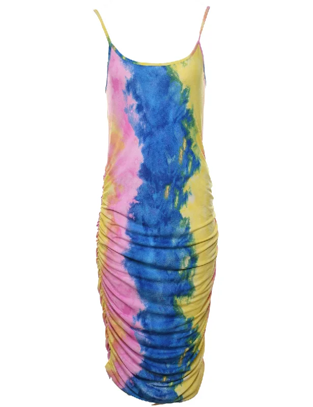 Tie Dye Design Multi-Colour Dress - M