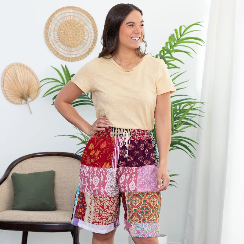 Patchwork Bermuda Shorts