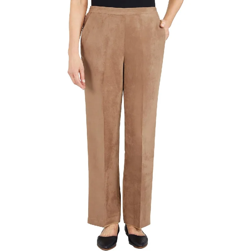 Alfred Dunner Womens Pocket  Straight Leg Pants