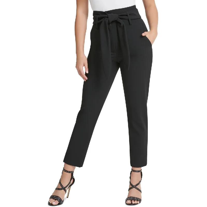 DKNY Womens Petites Nikki Beach Solid  Cropped Pants