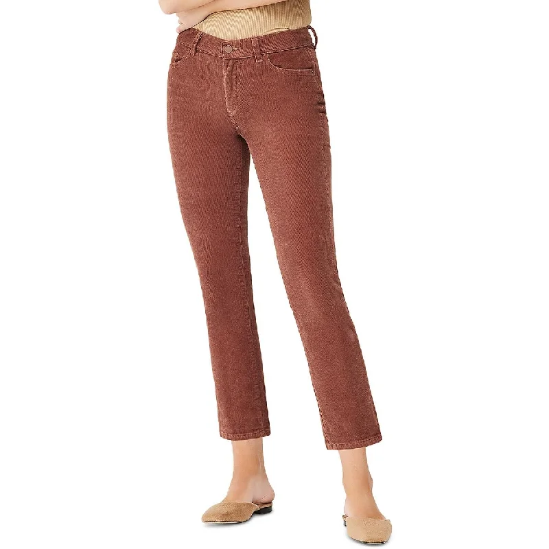 DL1961 Womens Mara Ribbed Corduroy Straight Leg Pants