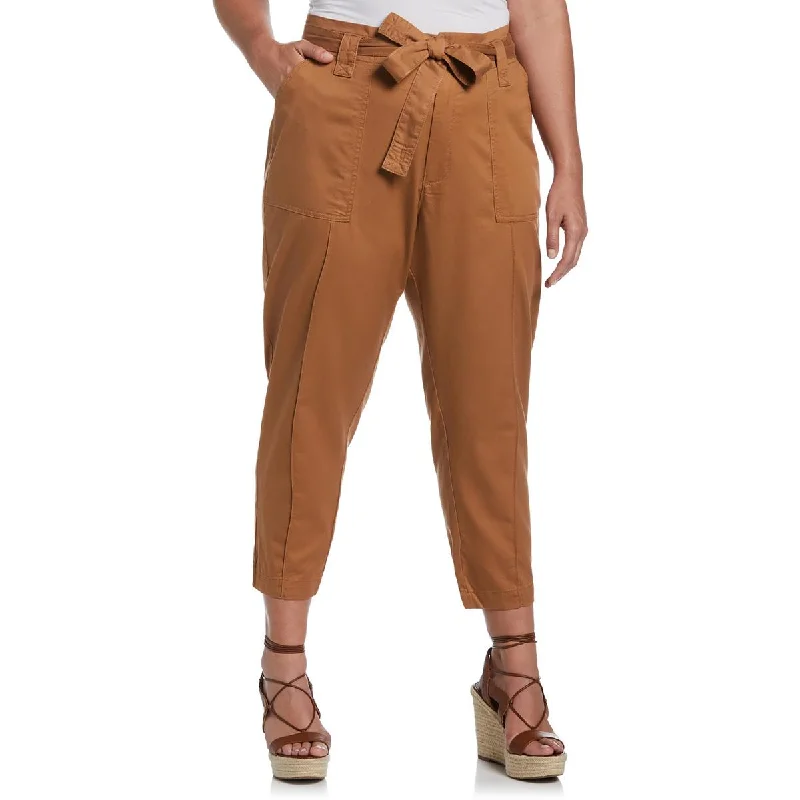 Ella Womens Plus Twill High Rise Cargo Pants