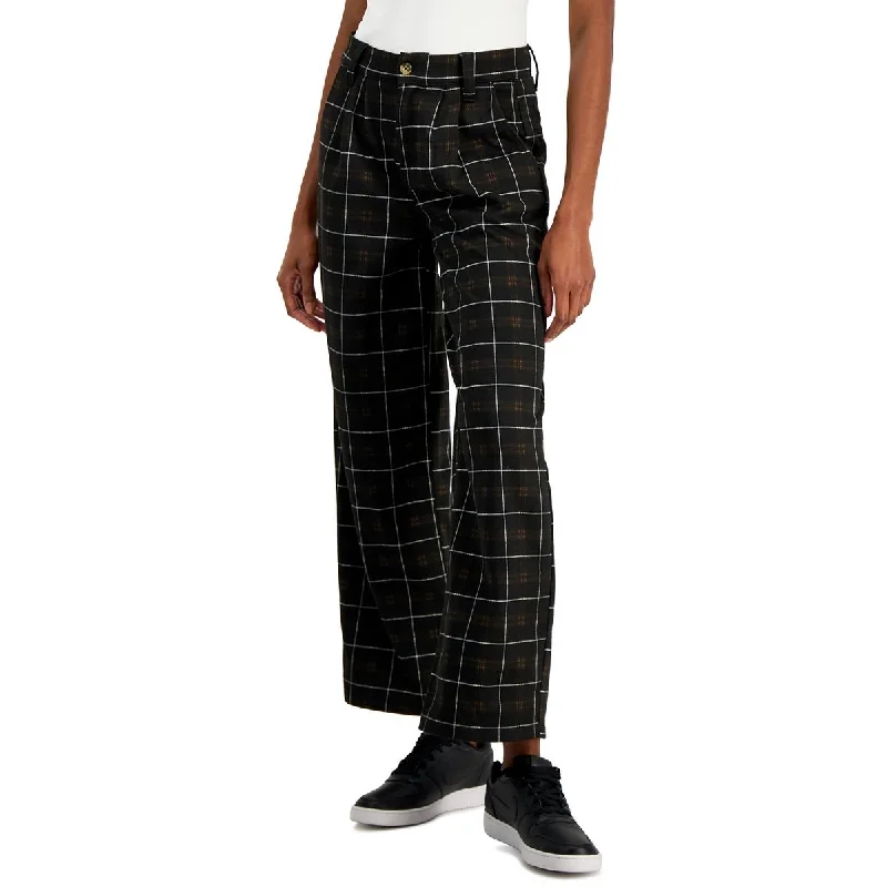 Vanilla Star Womens Juniors Pleated High Rise Trouser Pants